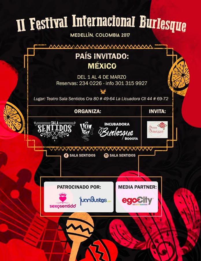 Segundo Festival Internacional de Burlesque, Llega a Medellín el segundo Festival Internacional de Burlesque, egoCity LGBTIQ Diversity Network